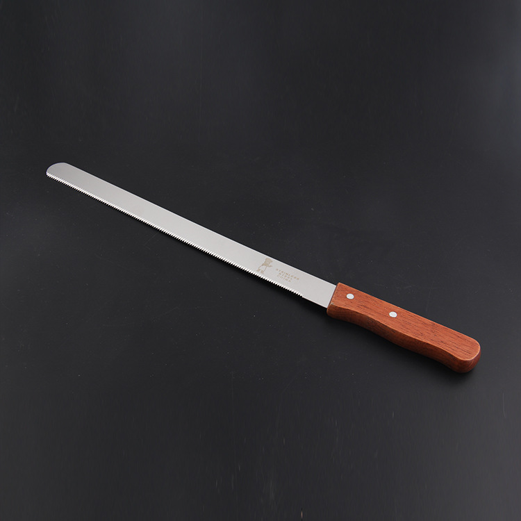 爱满屋烘焙 木柄不锈钢带锯齿面包蛋糕刀 细齿刀8寸10寸12寸可选