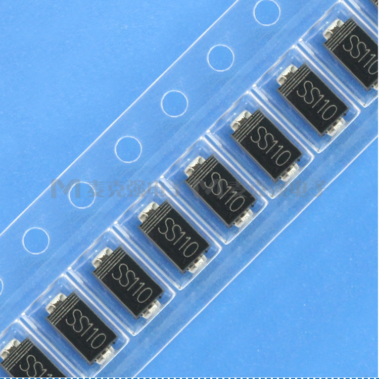 smd贴片肖特基二极管ss110 sma do-214ac sr1100肖特基管1a/100v