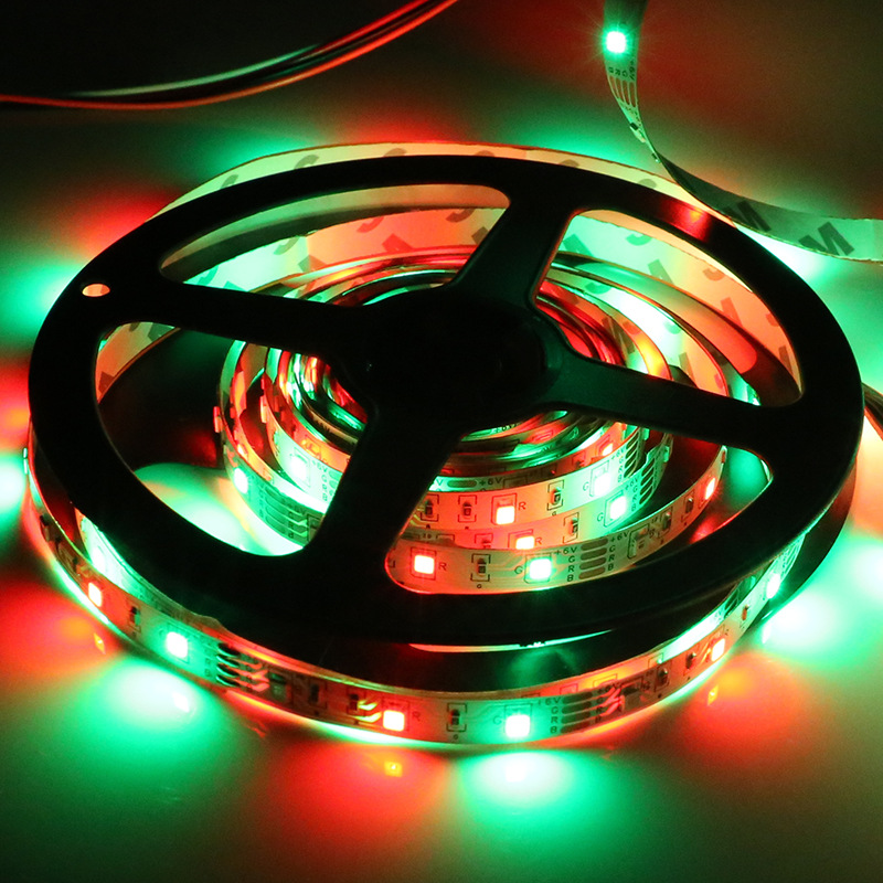 宁波工厂5050led灯 60灯珠 防水led软灯条 遥控彩色灯带