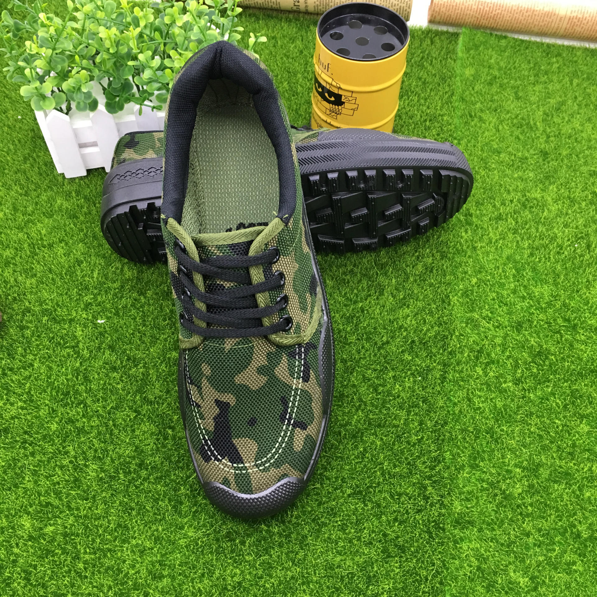 解放鞋男女工地耐磨工作劳保鞋99作训学生军训迷彩劳动胶鞋户外鞋