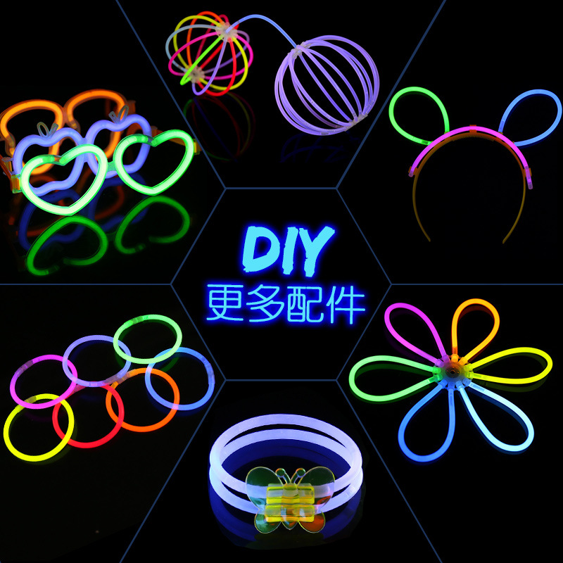 Light Stick Bracelet 100 Concert Tiktok Factory Wholesale Glow Stick Luminous Toys Disposable Light Stick