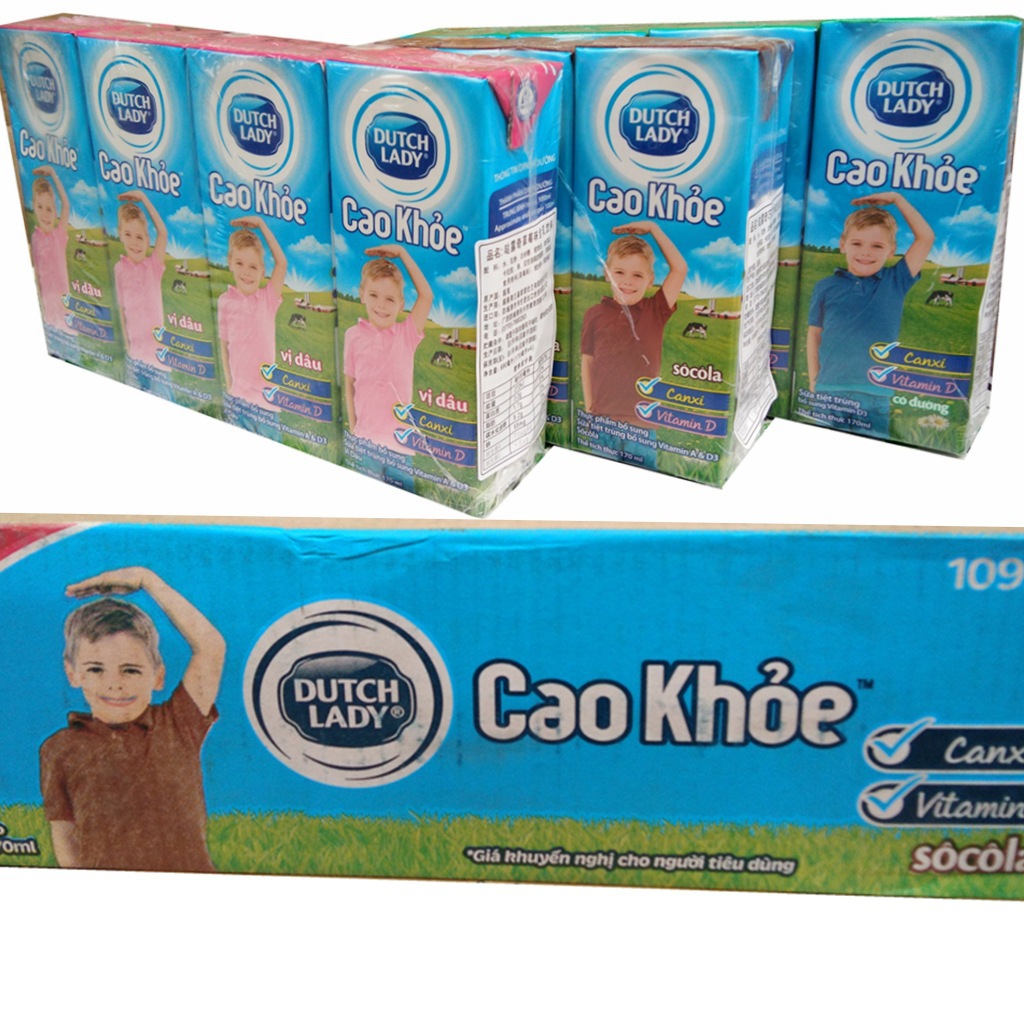 进口越南子母牛奶110ml&170ml 48盒/箱 原味/巧克力