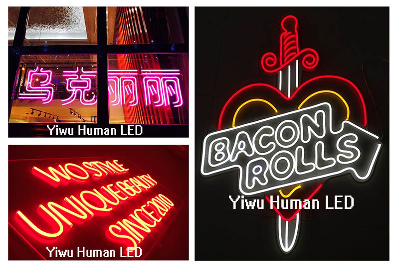 open sign led霓虹灯广告牌 软灯带霓虹粉色灯营业中灯牌60*25cm