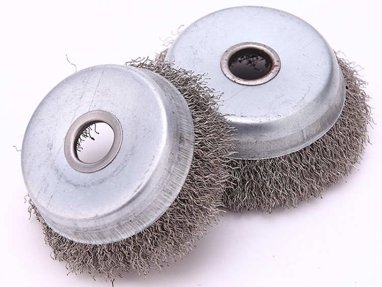 碗型不锈钢丝轮100/125角磨机钢丝刷 金属除锈打磨抛光刷304材质
