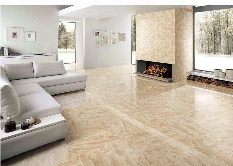 瓷砖80x80 地砖800 阿曼米黄 仿大理石砖 地面砖 全抛釉瓷砖