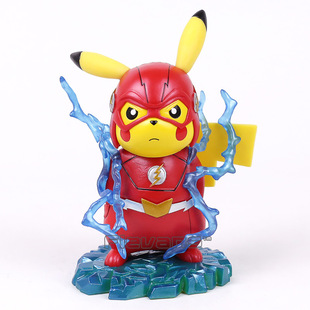 漫品模型手办批发q版皮卡丘cos闪电侠宠物小精灵神奇宝贝口袋妖怪