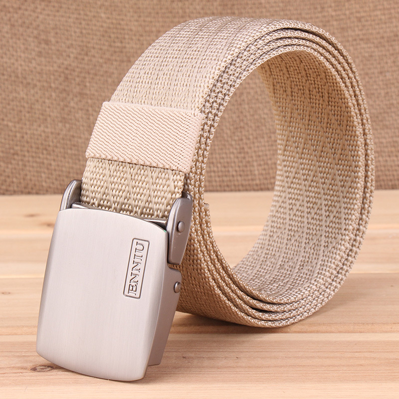 enniu帆布腰带男户外休闲速干尼龙腰带加厚合金扣皮带可订做log