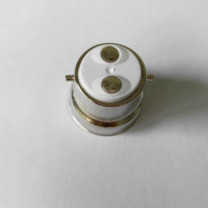 b22灯头免焊铁镀镍灯头卡口灯头b22卡扣铁镍灯头b22免焊灯头