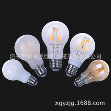 厂家供应LED灯丝灯泡  A60 4W/6W/8W 色温暖白 可选调光