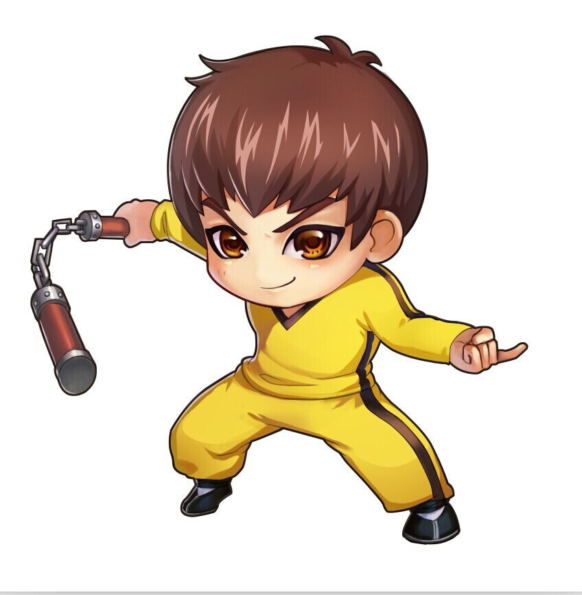 毛绒玩具站姿双节棍连体衣李小龙人物公仔玩偶来图定做