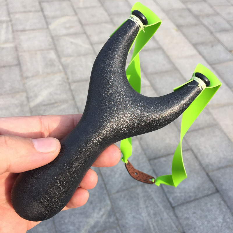 扁皮弹弓abs免绑宽皮飞虎叉玩具户外竞技反曲弹弓黑飞虎皮筋绑好