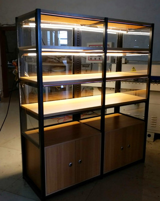 创意面包点心展示架玩具零食展示架玻璃货架