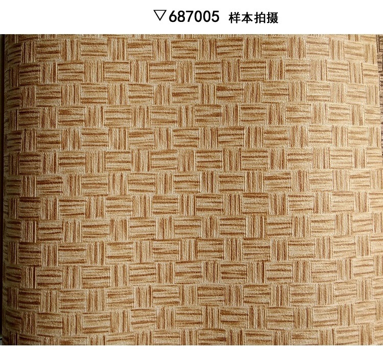 3D Chinese Retro Imitation Straw Bamboo Pattern Wallpaper Straw Mat Bamboo Mat Bamboo Classical Restaurant and Tea House Engineering Wallpaper