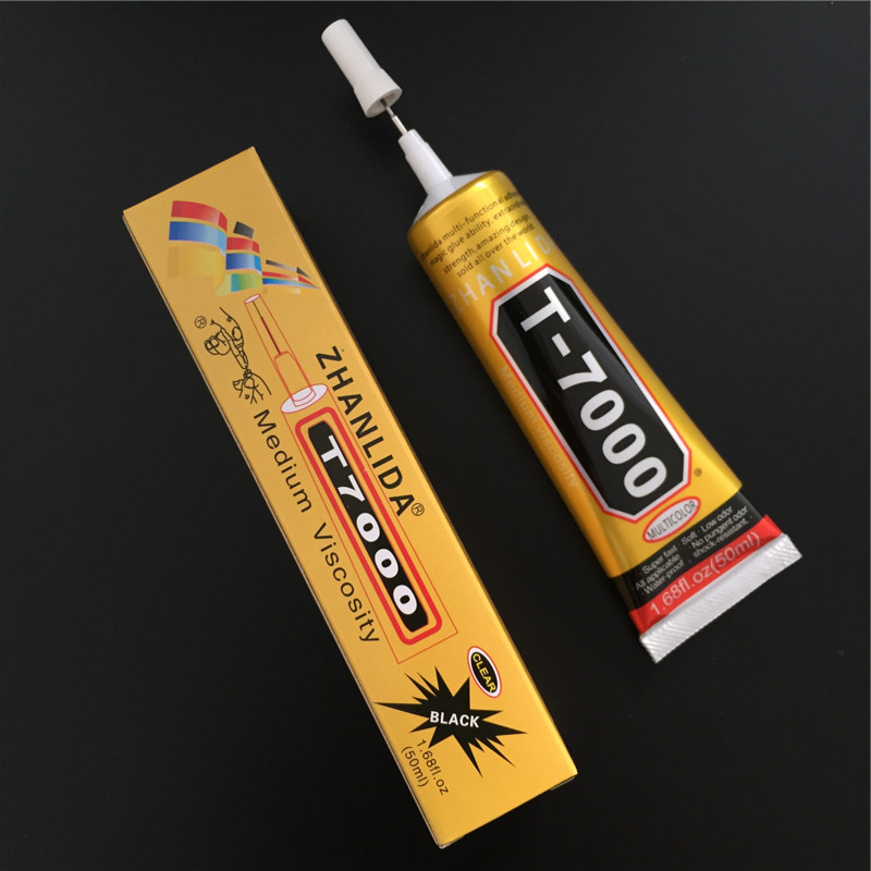 粘力达t5000乳白色胶水沾手机屏幕维修翘屏边框支架塑料t7000黑色