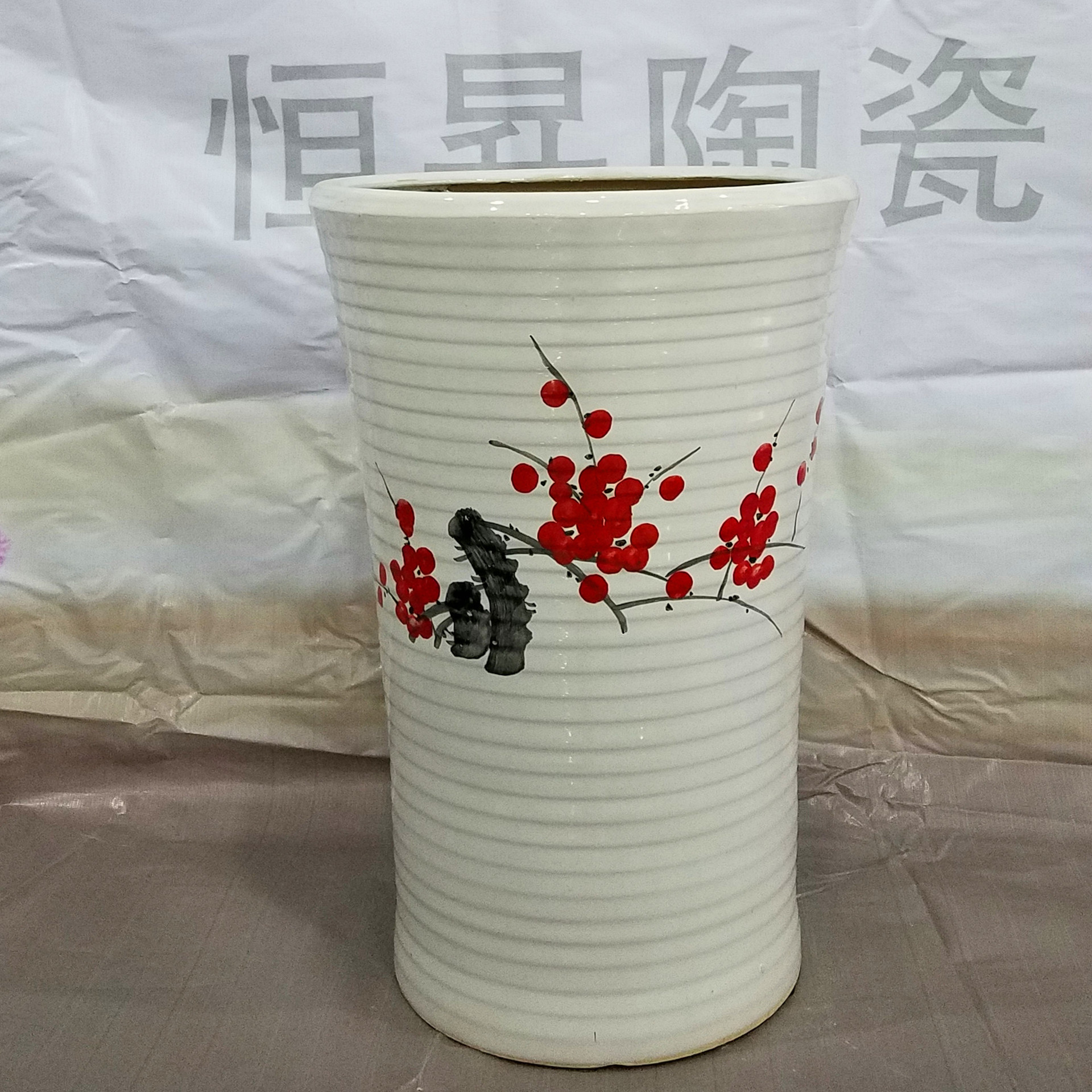 河南省禹州市恒昇陶瓷花盆厂家生产批发大中小陶瓷花盆花钵容器