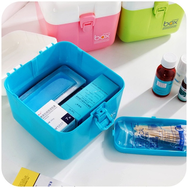 Multilayer Small Size Medicine Box Household Medicine Storage Box Small Medicine Box Household First-Aid Kit First Aid Kit Storage Box