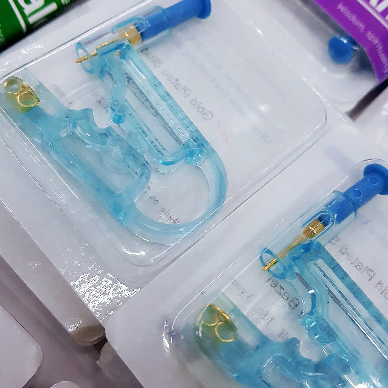 弗司美特白色水钻一次性无菌穿耳器无痛打耳洞枪工具耳钉枪批发