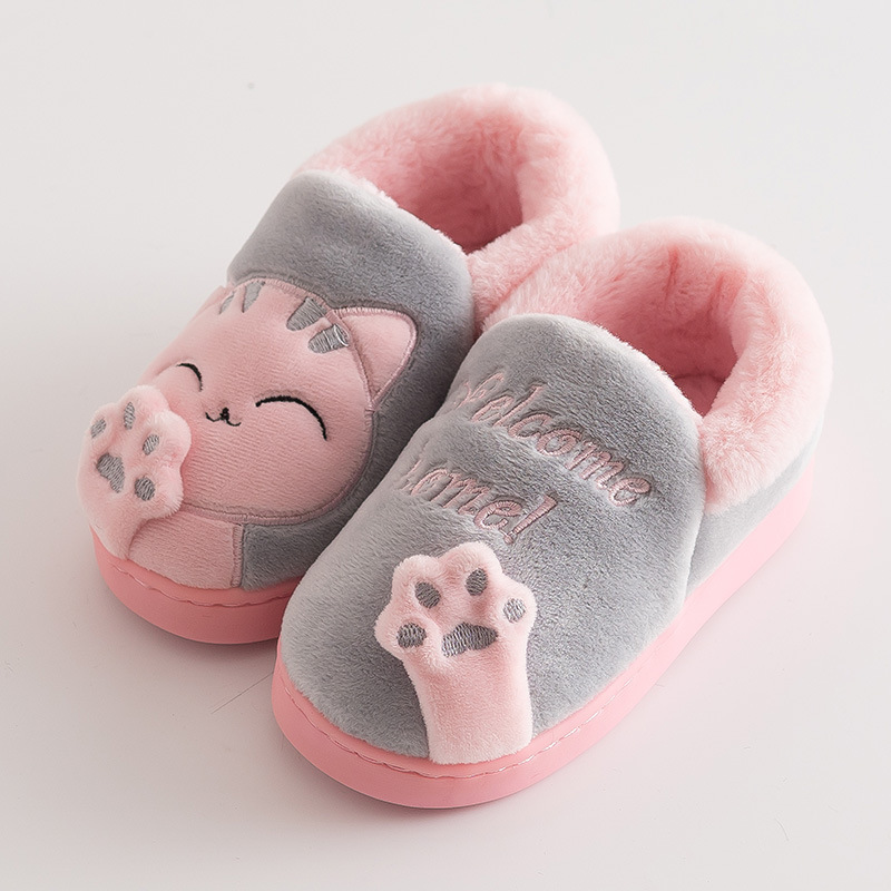 Children's Bag with Indoor Cartoon Household Cotton Shoes