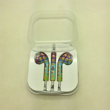 厂家定制彩绘水转印耳机 水贴花纹礼品方盒耳机