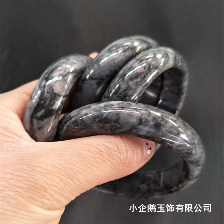 大理石青花玉手镯批发江湖玉器玉石玉手镯适合佩戴