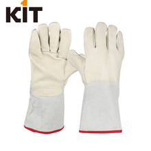 全牛皮加厚防冻耐寒低温长手套 液氮冷库加气站工厂作业保暖手套