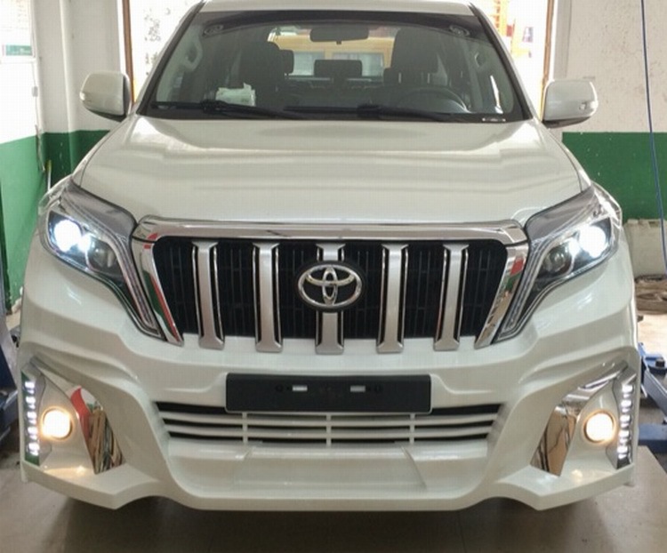 丰田普拉多改装wald大包围 霸道包围 普拉多2700改装前杠中网后唇