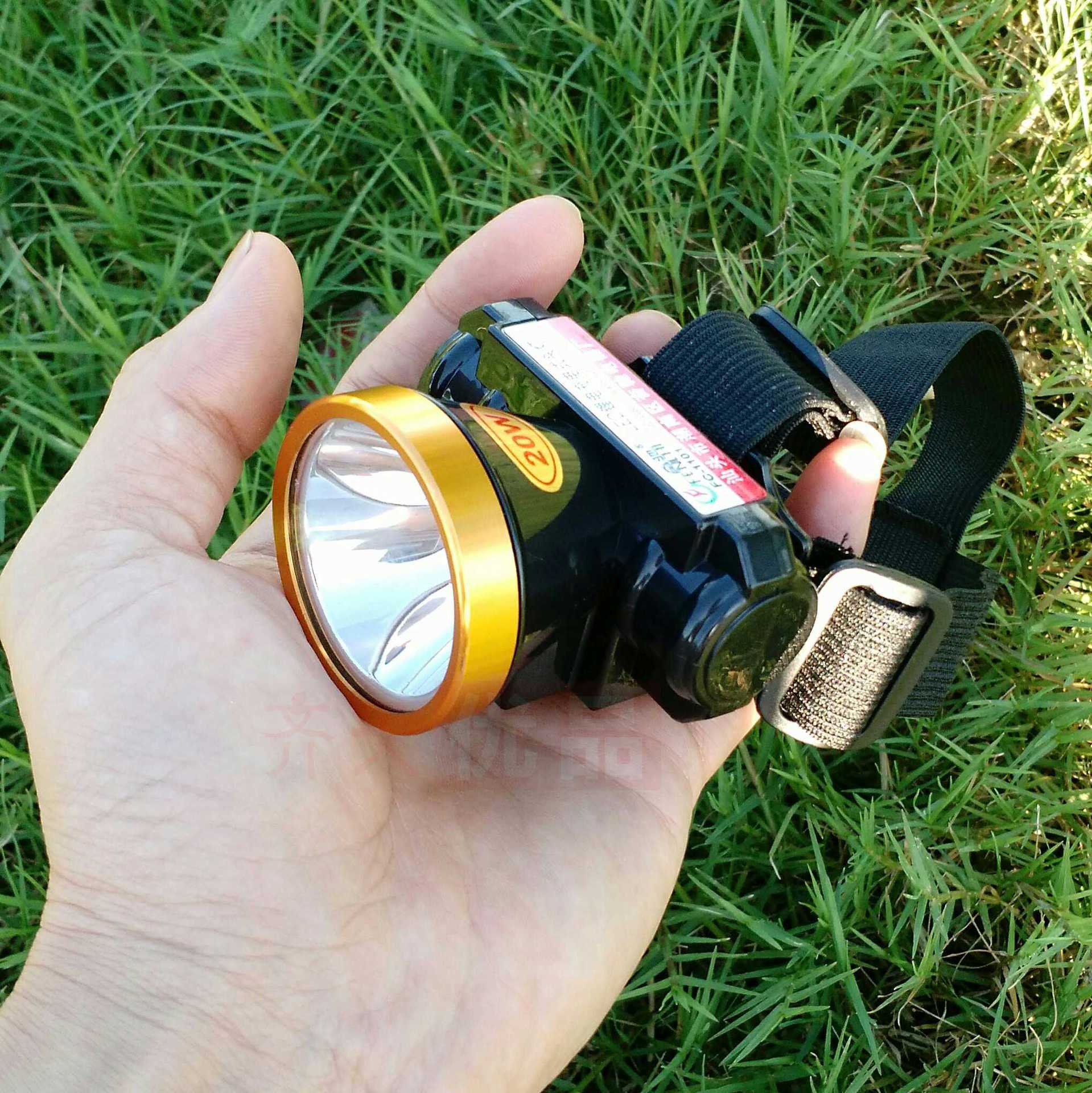 奋驰热销强光超小头灯20wled充电矿灯锂电超亮头戴式手电筒钓鱼灯