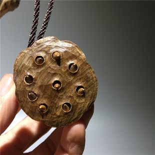 澳洲檀香木莲蓬手把玩件挂件 连生贵子 实木雕刻辟邪保平安批发