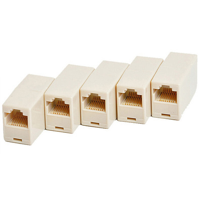 rj45网线连接器 对接头 网络双通头 网络直通头模块 网线延长接头