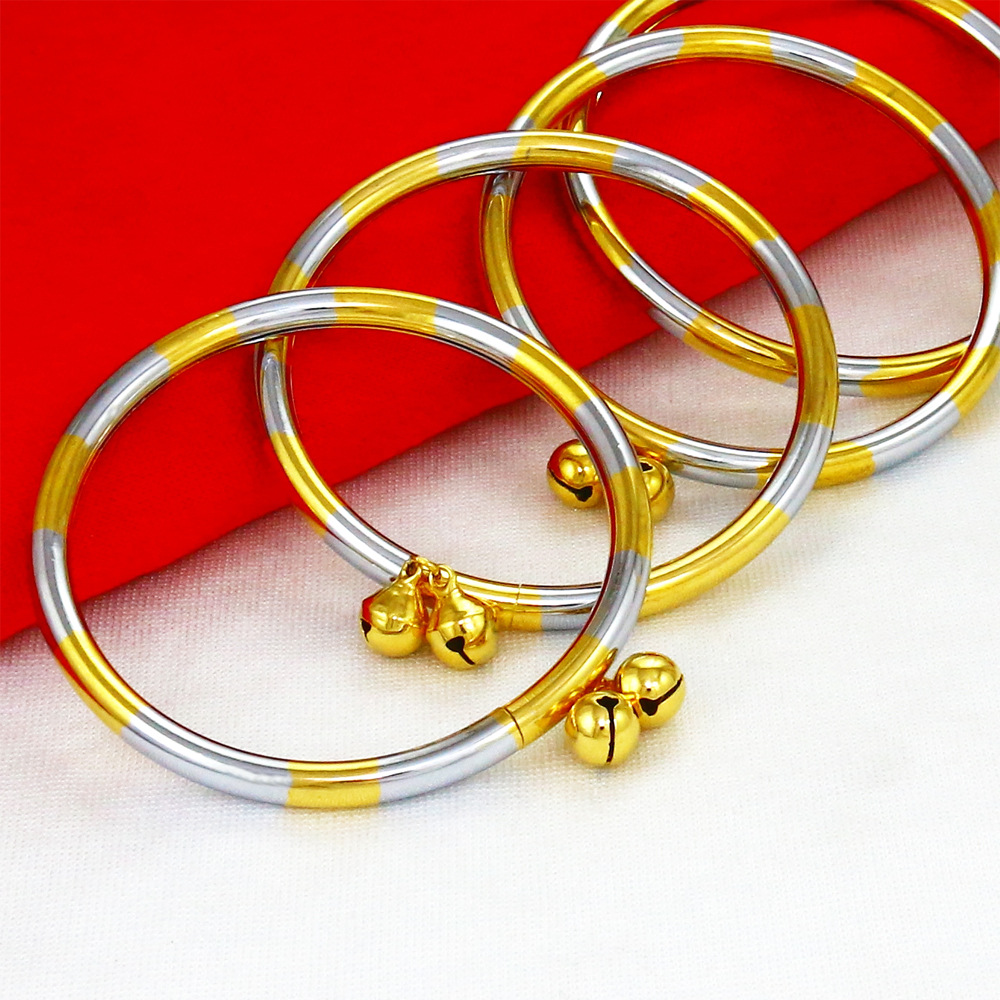 双色手镯_双色铃铛 手镯 真空电镀24k金 仿真 镀金 - 阿里巴巴