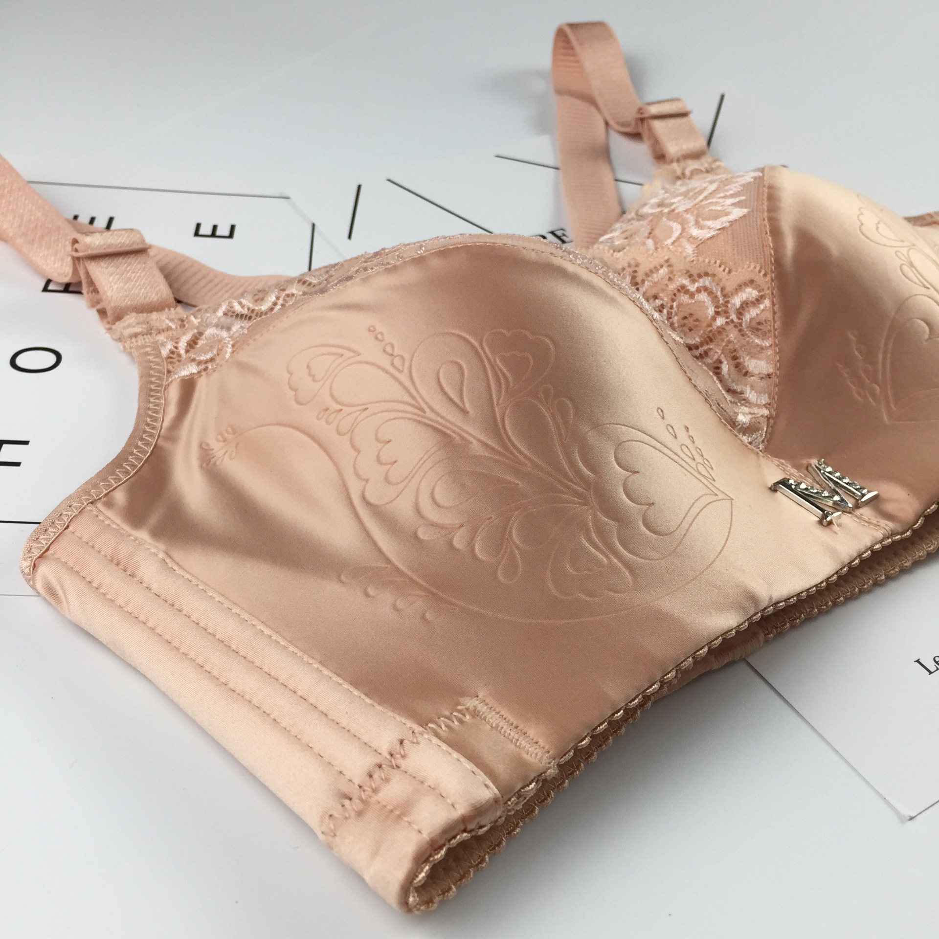 品牌少女士传统型上薄下厚无钢圈文胸性感调整型聚拢蕾丝内衣批发