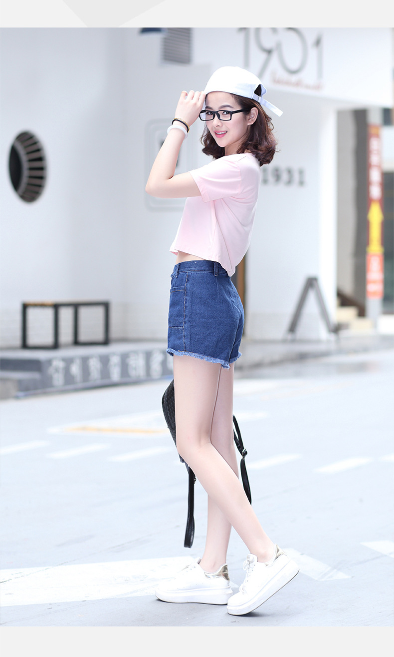 2017年夏季新款韩版牛仔热裤女学生装超短裤厂家直销批发一件代发