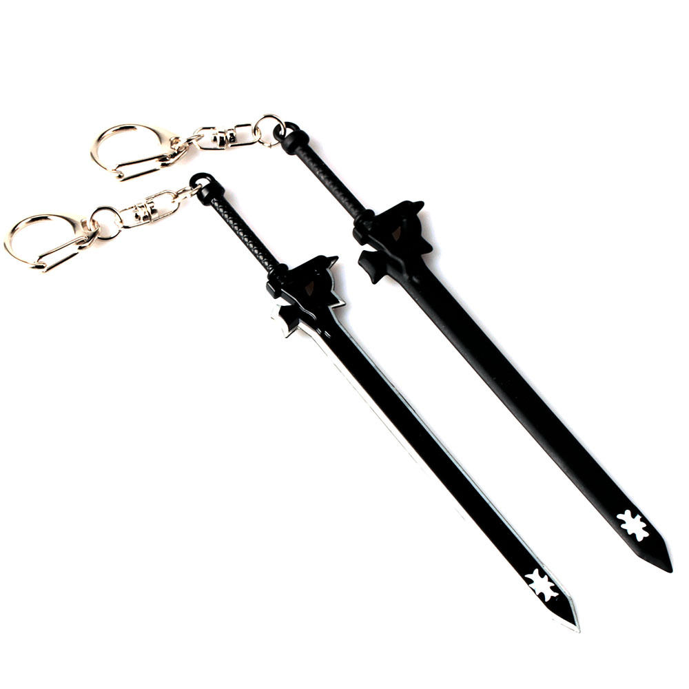 刀剑神域武器周边 桐人黑剑 阐释者 15cm 合金模型 兵器摆件批发