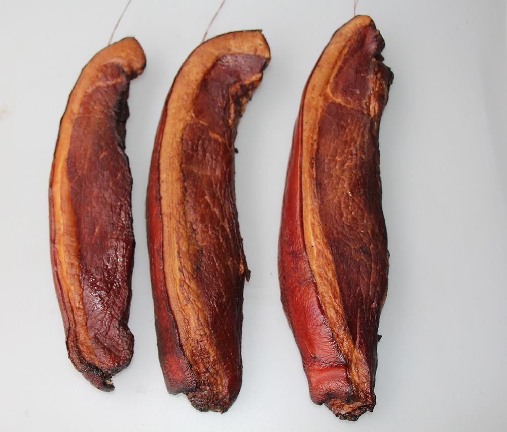 二刀腊猪肉农家烟熏自制烟熏肉类钟老大正宗