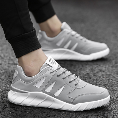 外贸出口增高大底潮流pu厚底运动鞋男款跑鞋运动休闲鞋系带男士