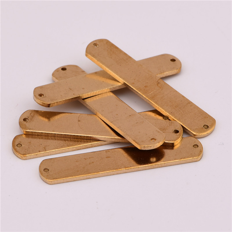 36mm光面长方形铜条吊片 几何饰品材料挂件连接器diy手工饰品配件