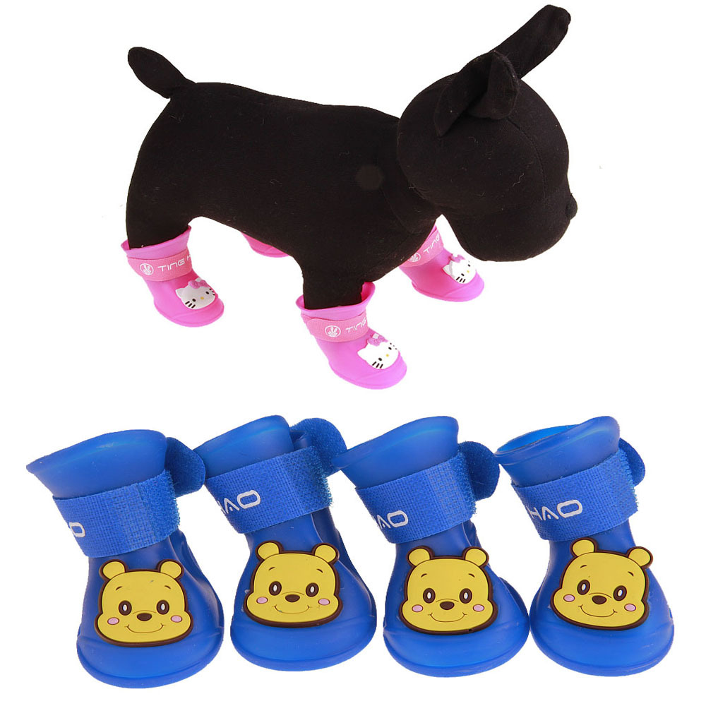 爆款雨鞋 宠物用品 宠物鞋子 防滑宠物雨鞋 时尚可爱狗狗鞋子现货