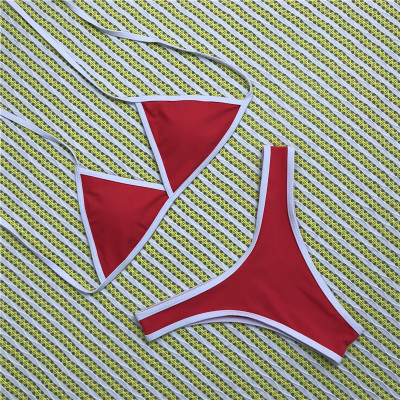 2018欧美外贸泳衣新款三角比基尼女士多色分体爆款泳衣厂家直销