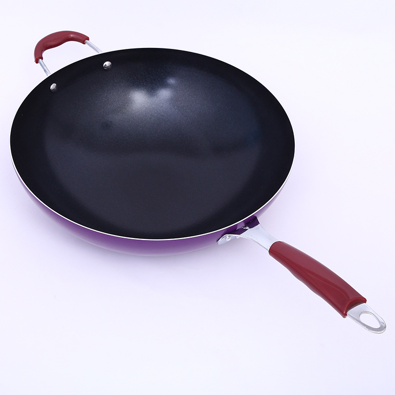 亏本处理36cm无烟炒锅爆炒王不粘锅铝锅轻便锅
