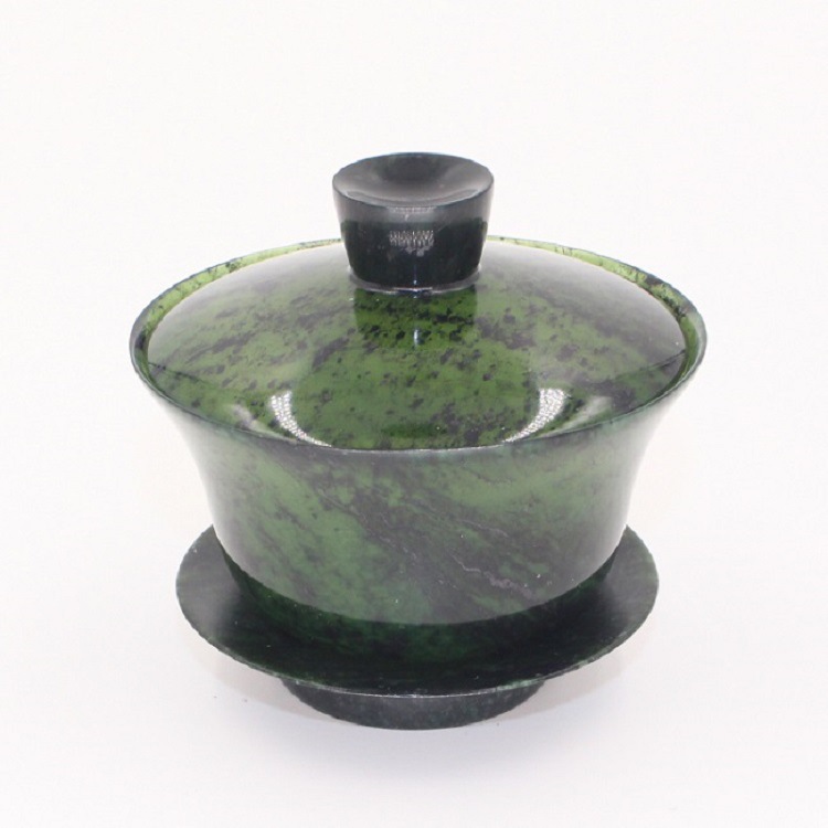 供应酒泉夜光杯天然玉石茶具套装/开业礼品赠品纪念品 盖碗茶具