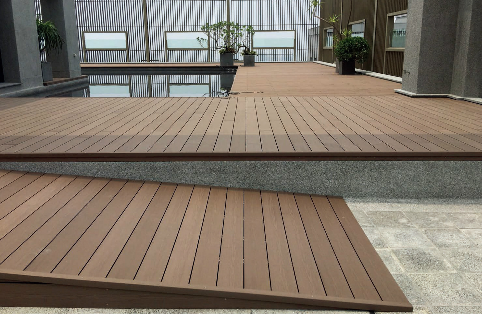 木塑地板封边条 木塑地板 木塑源头厂家批发 无甲醛wpc环保材料