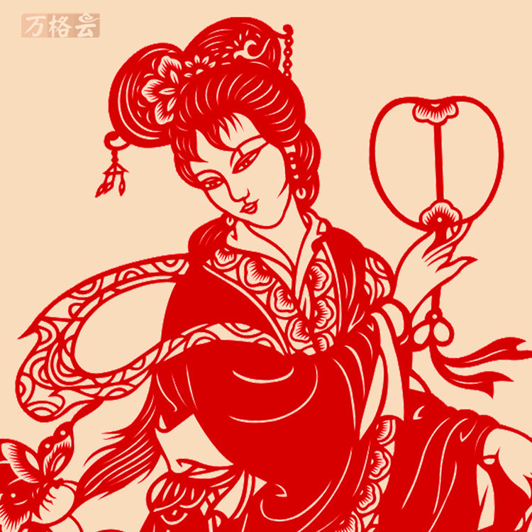 批发剪纸画窗花 金陵十二钗红楼梦人物图挂挂轴画 特色手工艺礼品