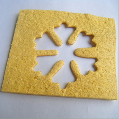 木浆压缩电烙铁清洁吸水膨胀海绵 保湿纤维海绵 支持异形定制