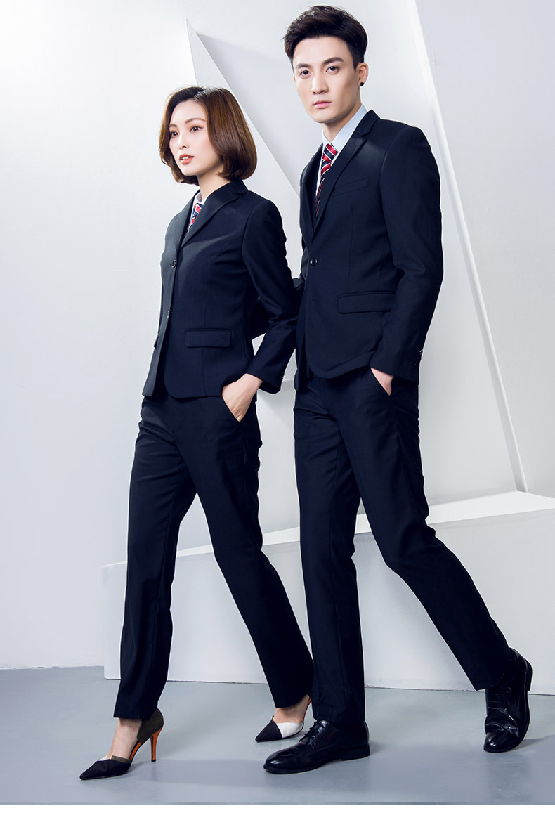 男女同款西装 套装工装服 黑色职业正装 女式商务西服