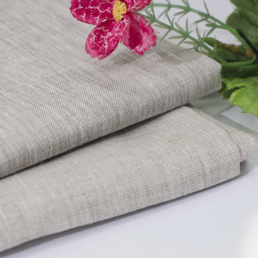 101单雨露麻布足纱足密水洗布高档亚麻面料柔软亲肤面料夏季面料