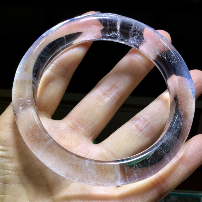 东海水晶天然白水晶手镯 内径:63.5mm