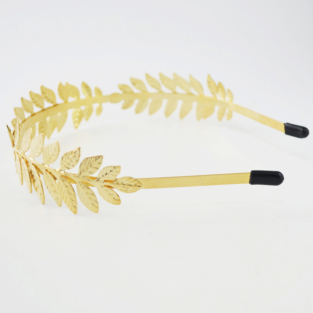 欧美新娘树叶发箍 润俏饰品厂时尚流行金叶子发饰女厂家直销