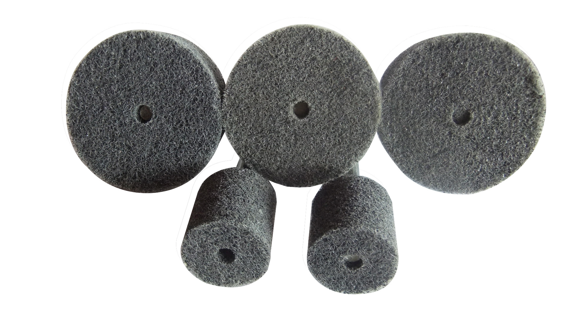 带柄纤维磨头尼龙抛光轮柄径6mm直磨机尼龙轮圆柱型