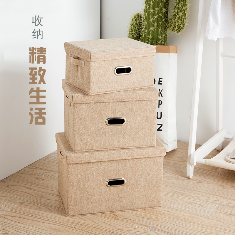 New Cotton and Linen Underwear Storage Box Drawer Cloth Art Organizing Box Storage Box Quilt Storage Box Car Storage Box