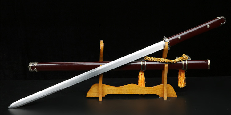 龙泉收藏刀剑一体刀剑高锰钢素装唐剑刀冷兵器汉剑长剑未开刃